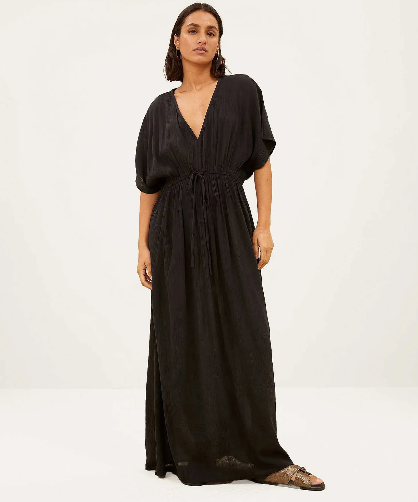 By-Bar Maxi-Jurk Crinkle