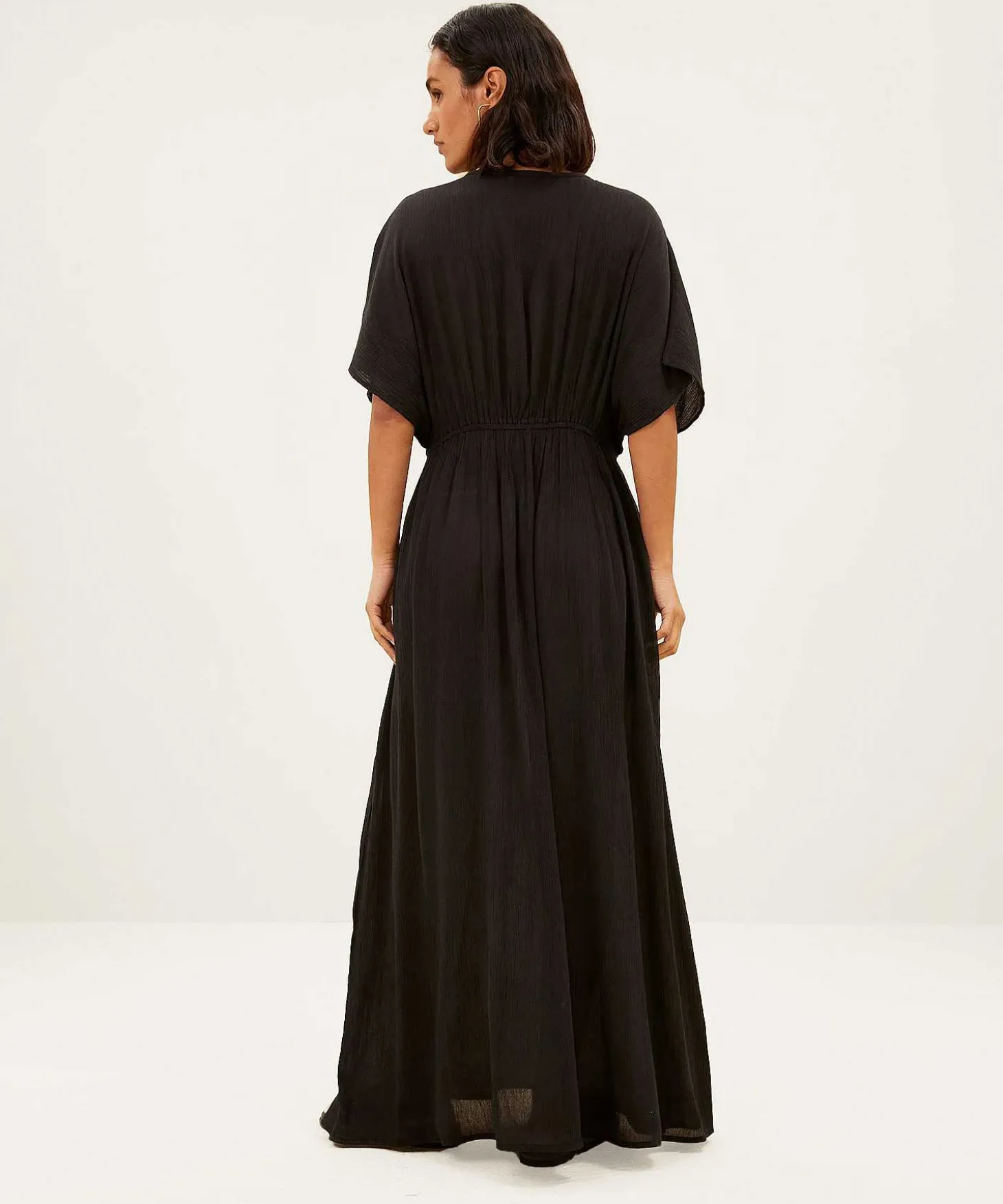 By-Bar Maxi-Jurk Crinkle