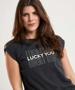 By-Bar Shirt Met Letterprint Thelma Lucky You