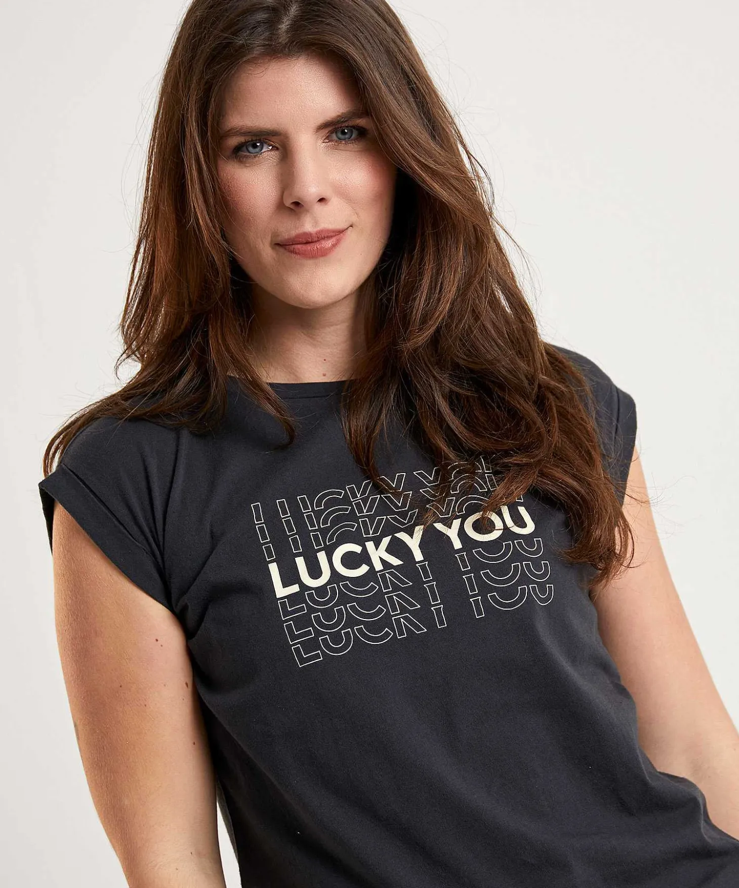 By-Bar Shirt Met Letterprint Thelma Lucky You