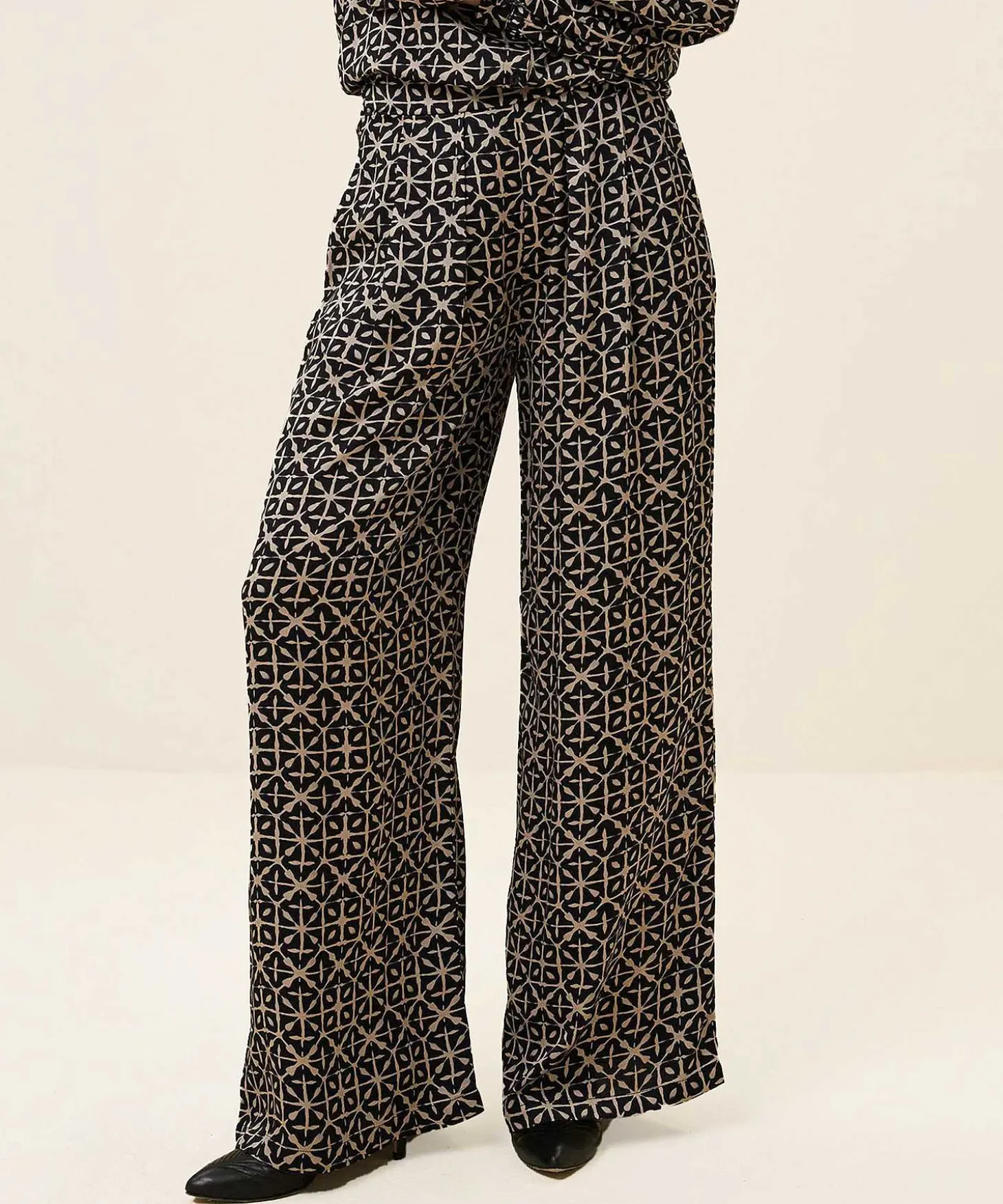 By-Bar Wide Leg Broek Flashprint Mara