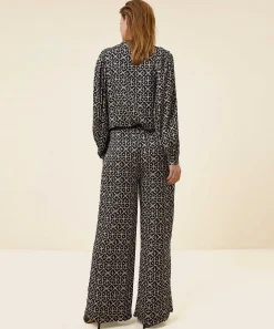By-Bar Wide Leg Broek Flashprint Mara