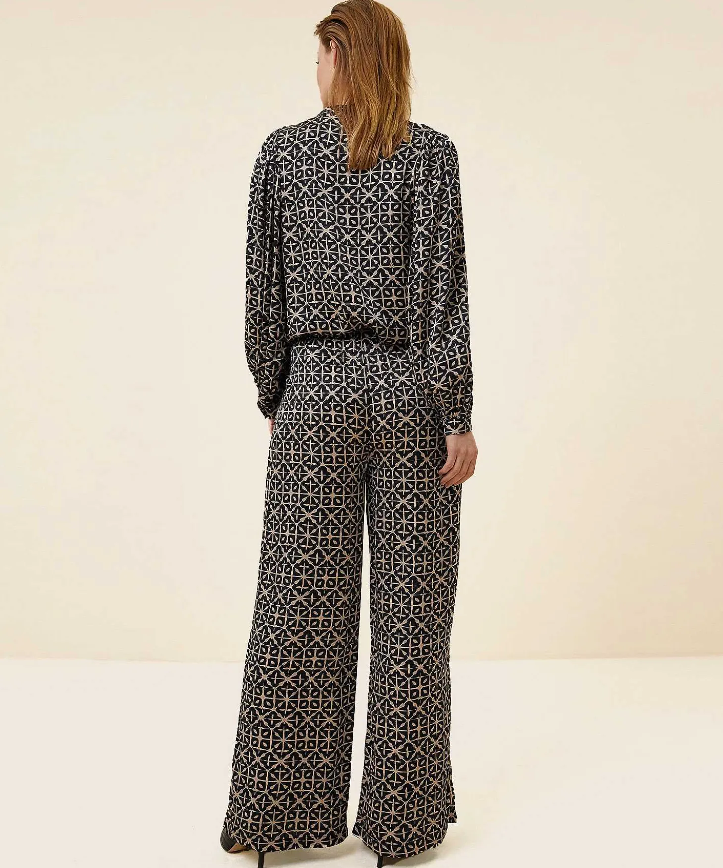By-Bar Wide Leg Broek Flashprint Mara