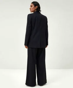 By-Bar Wide Leg Broek Pinstripe Benji