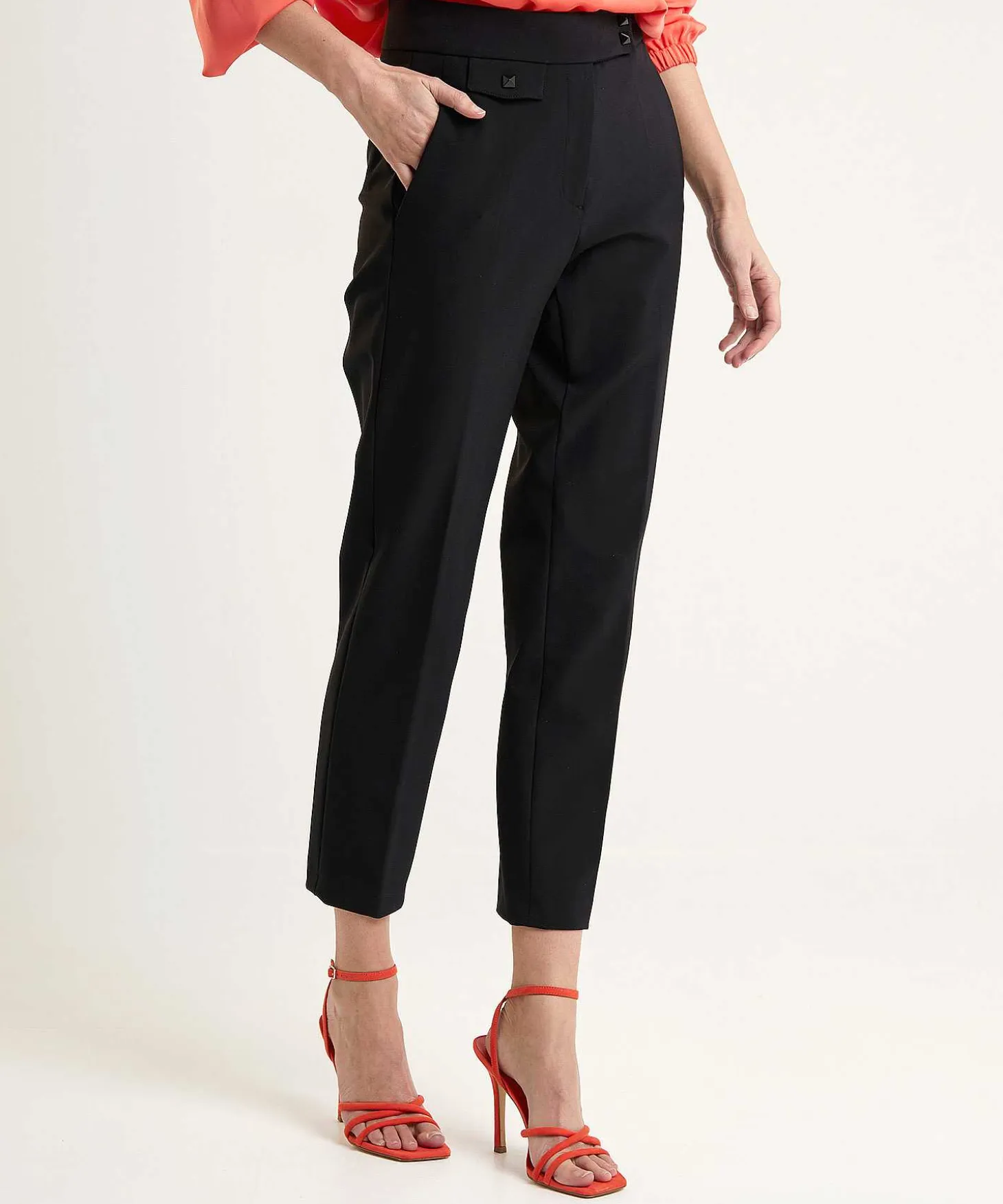 Cambio Cropped Broek Scarlet