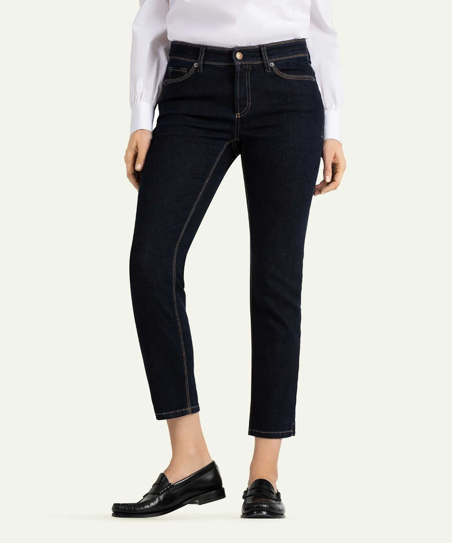 Cambio Cropped Slim Fit Jeans Piper