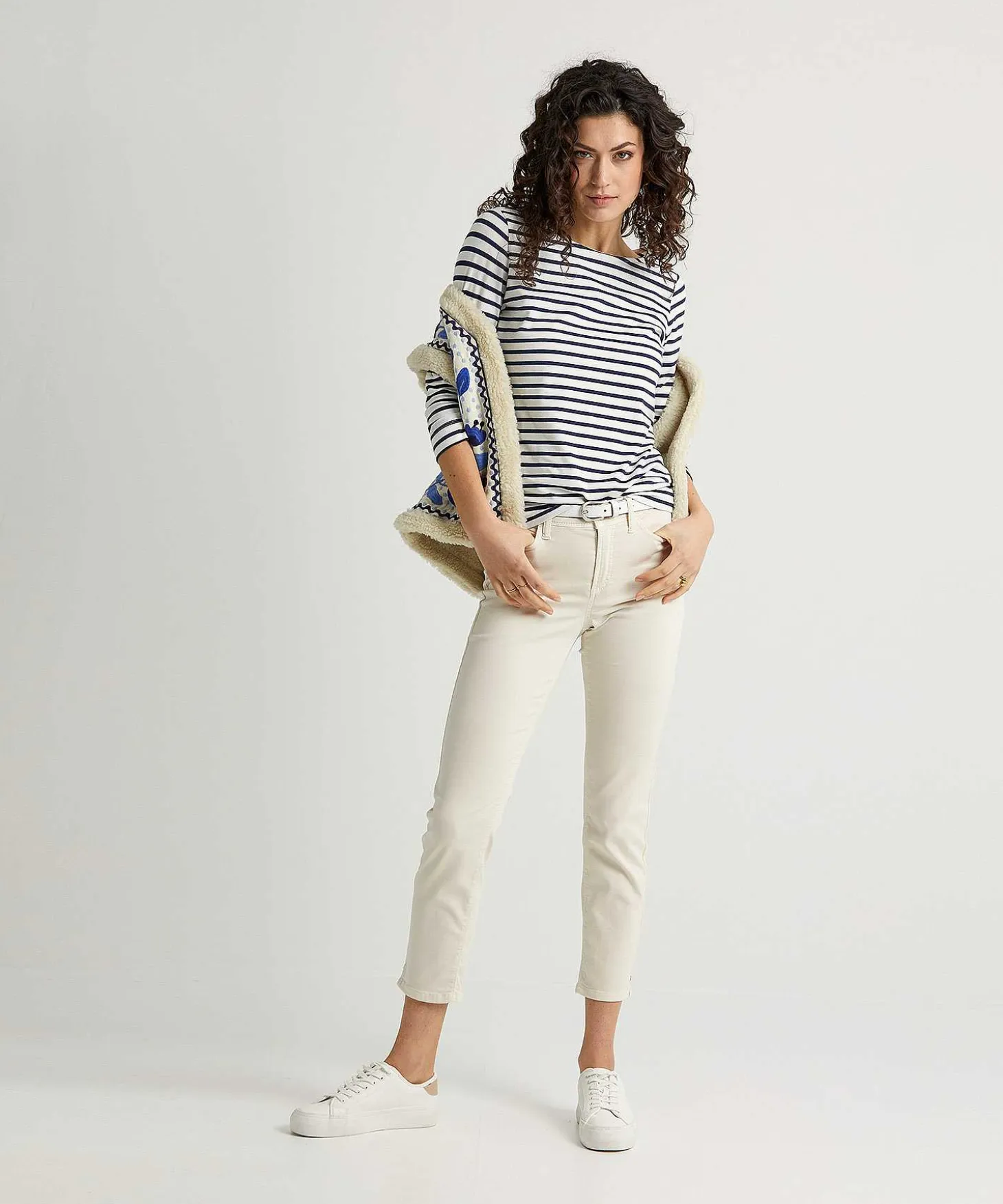 Cambio Cropped Soft Cotton Broek Piper