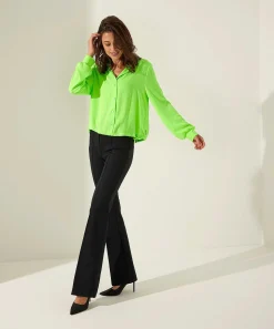 Cambio Flared Broek Pintucks Ros