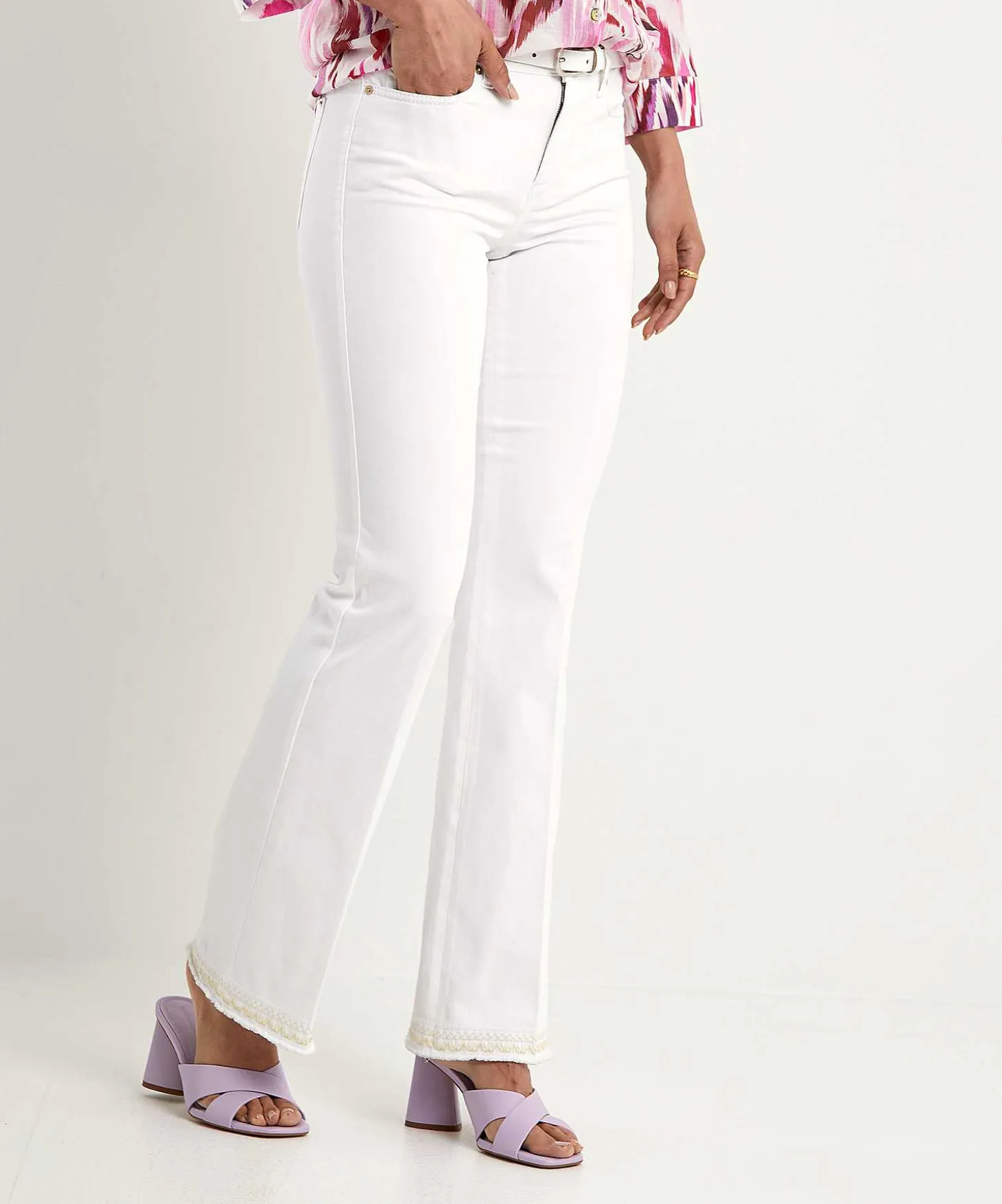 Cambio Flared Jeans Borduursel Paris