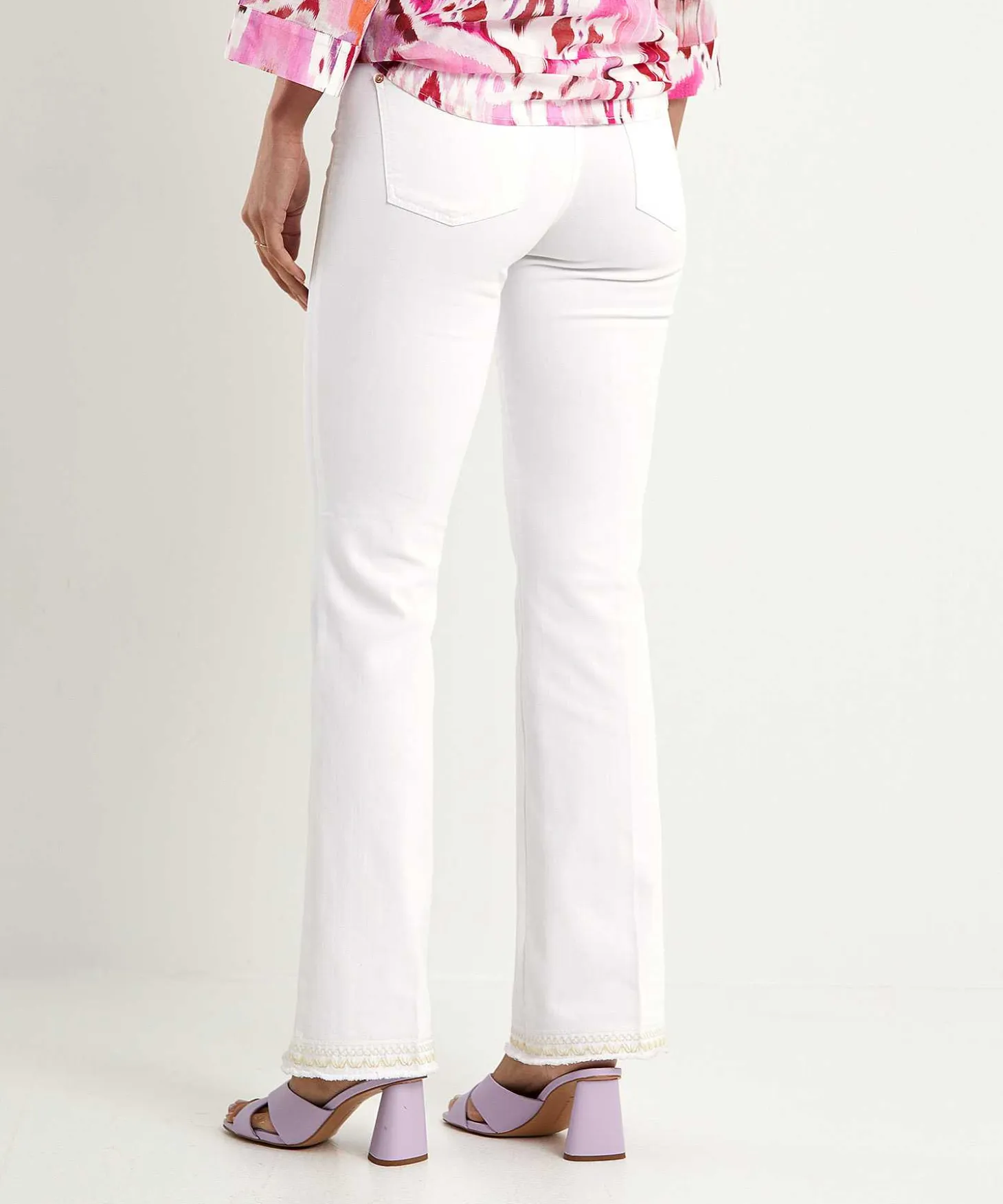 Cambio Flared Jeans Borduursel Paris