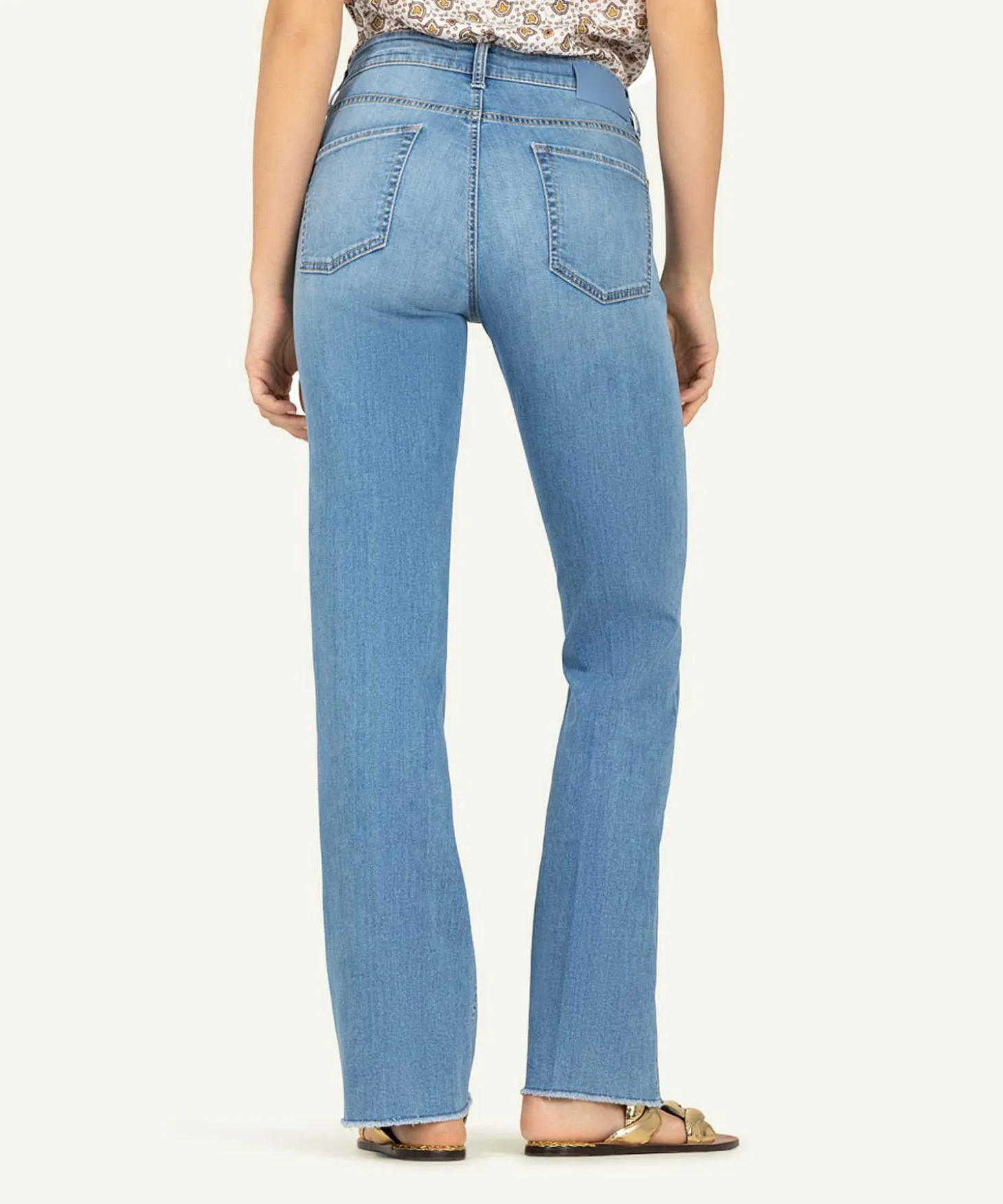 Cambio Flared Jeans Met Sierbitje Paris