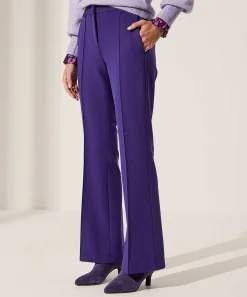Cambio Flared Pantalon Pintucks Fawn