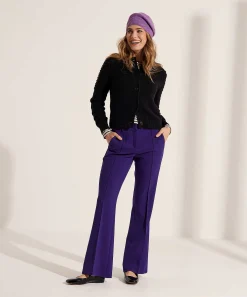 Cambio Flared Pantalon Pintucks Fawn