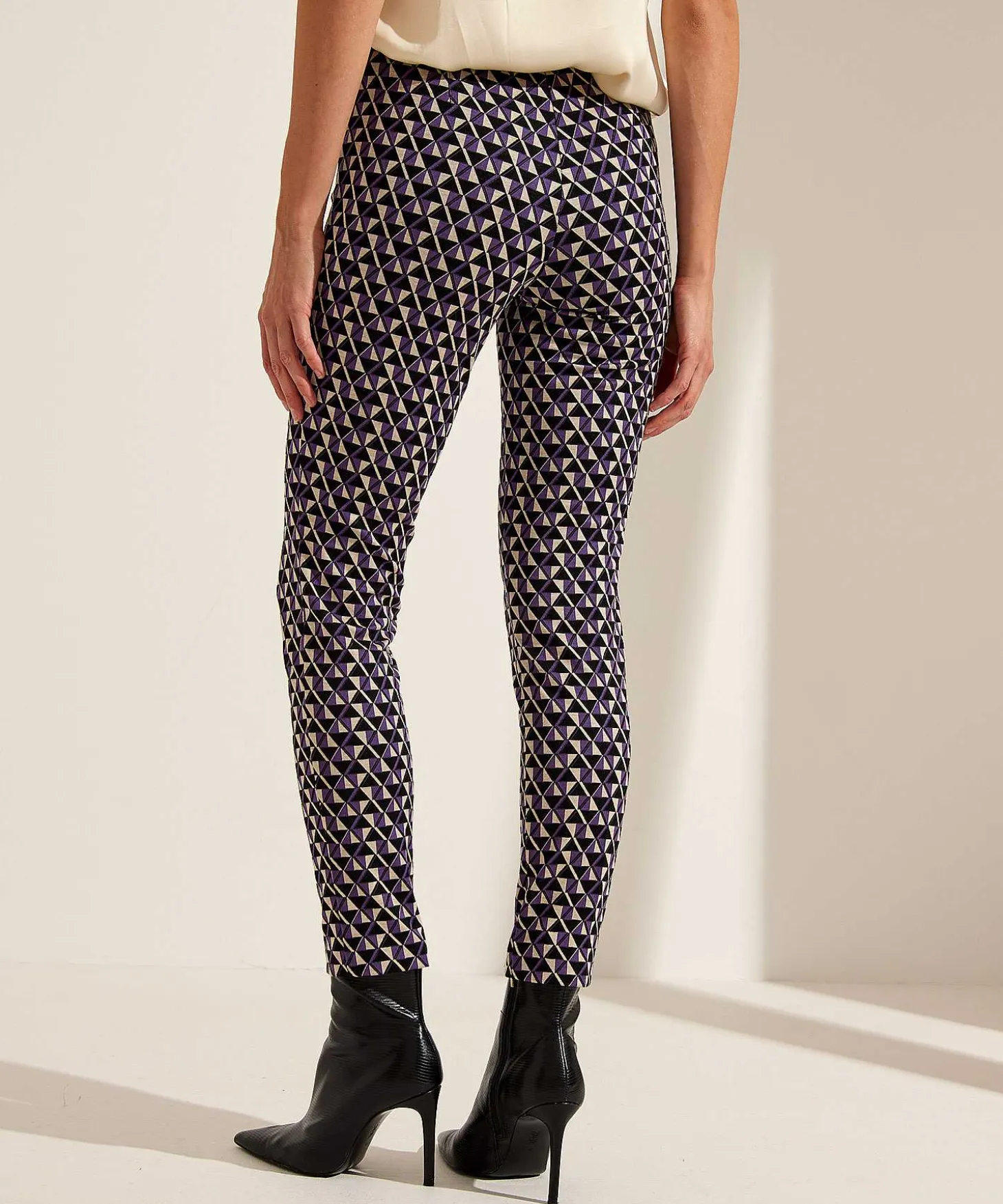 Cambio Jacquard Broek Grafisch Ros
