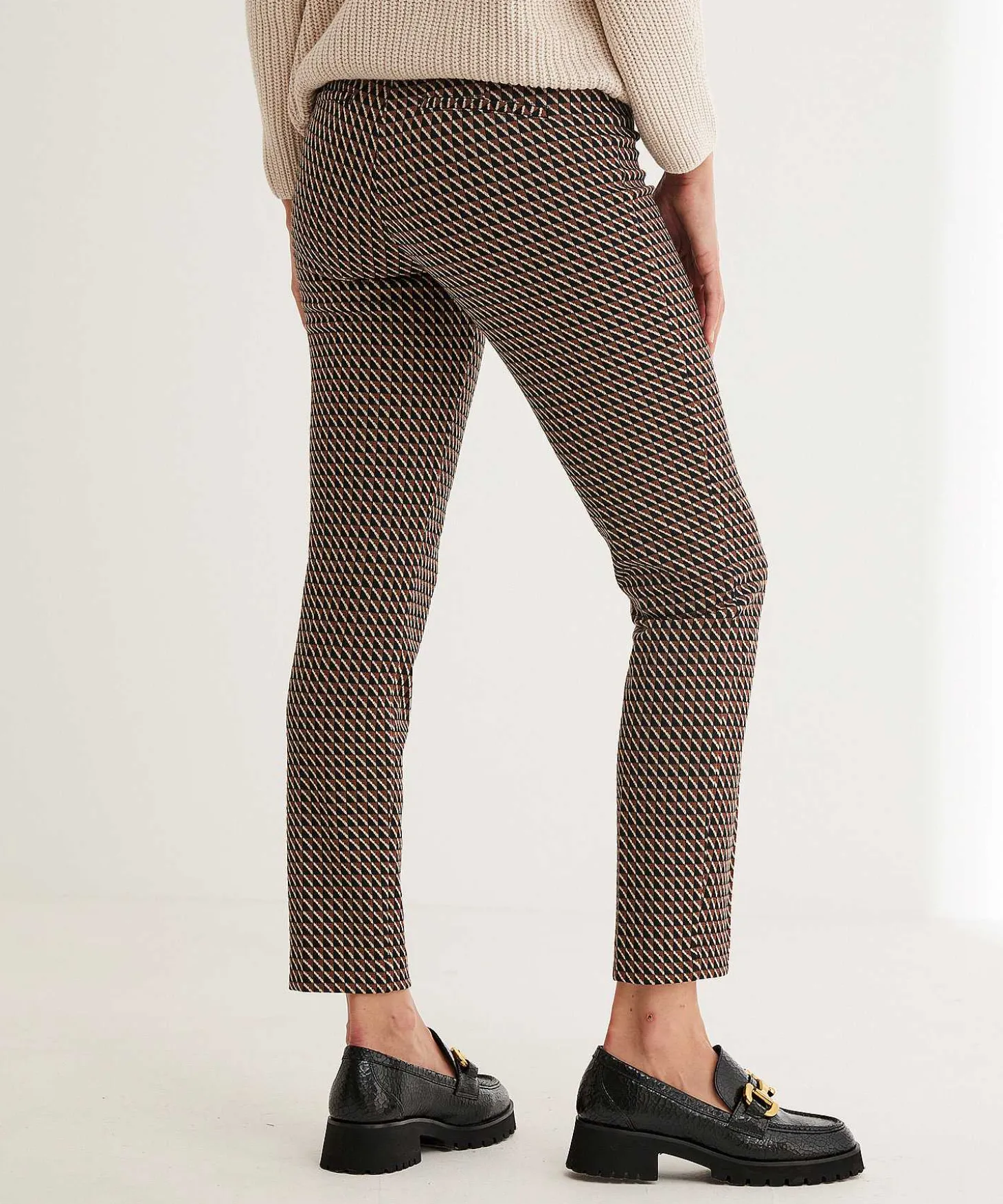 Cambio Jacquard Broek Grafisch Ros