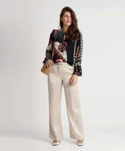 Cambio Silky Wide Leg Broek Amelie