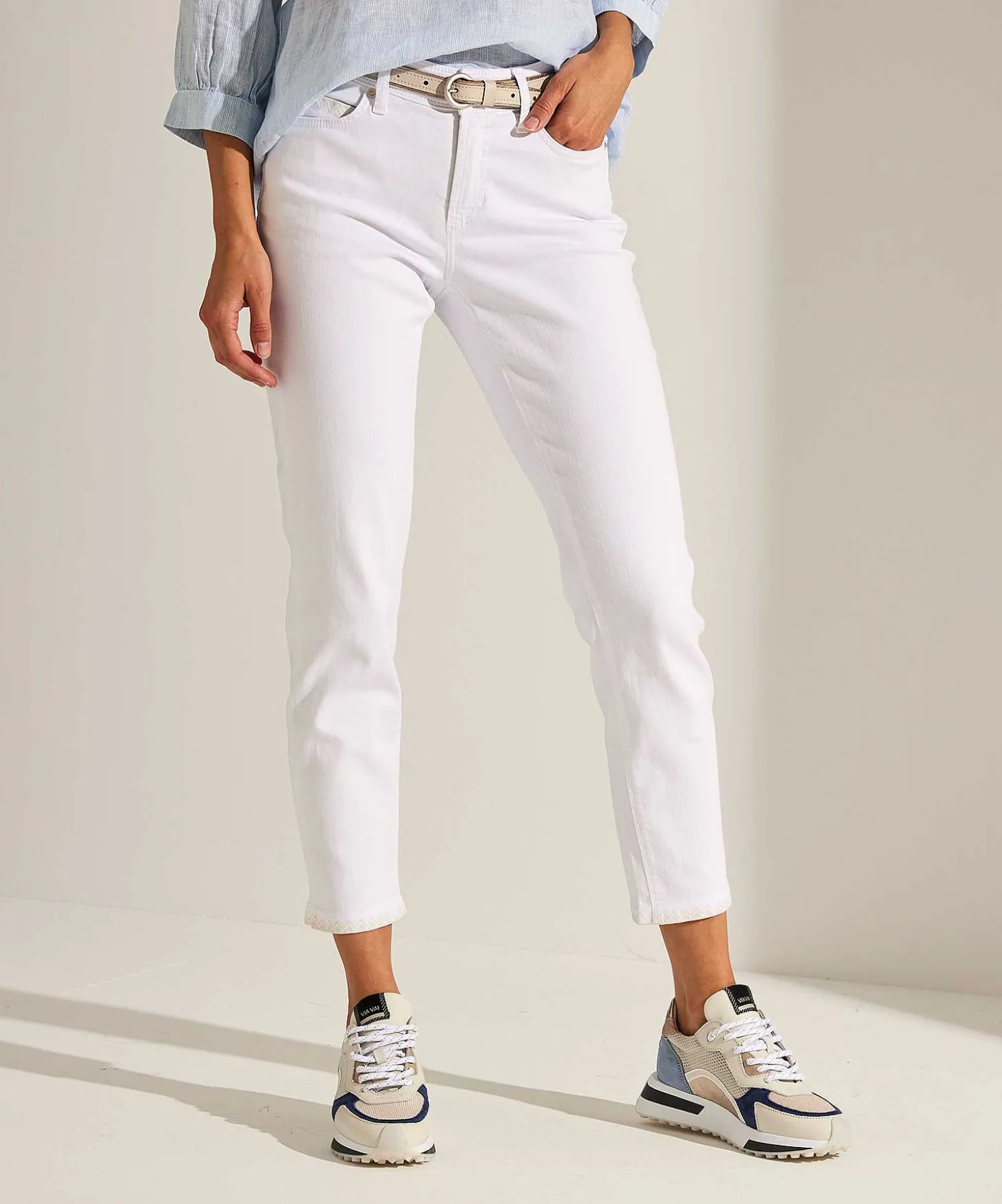 Cambio Slim Fit Jeans Embroidery Piper