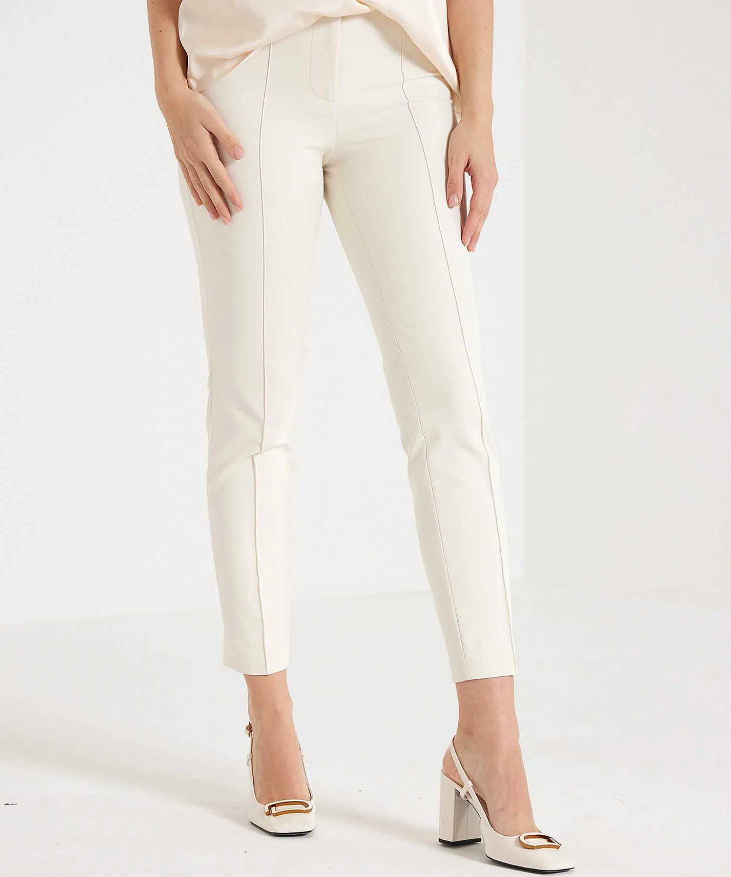 Cambio Soft Techno Broek Met Deelnaad Ros
