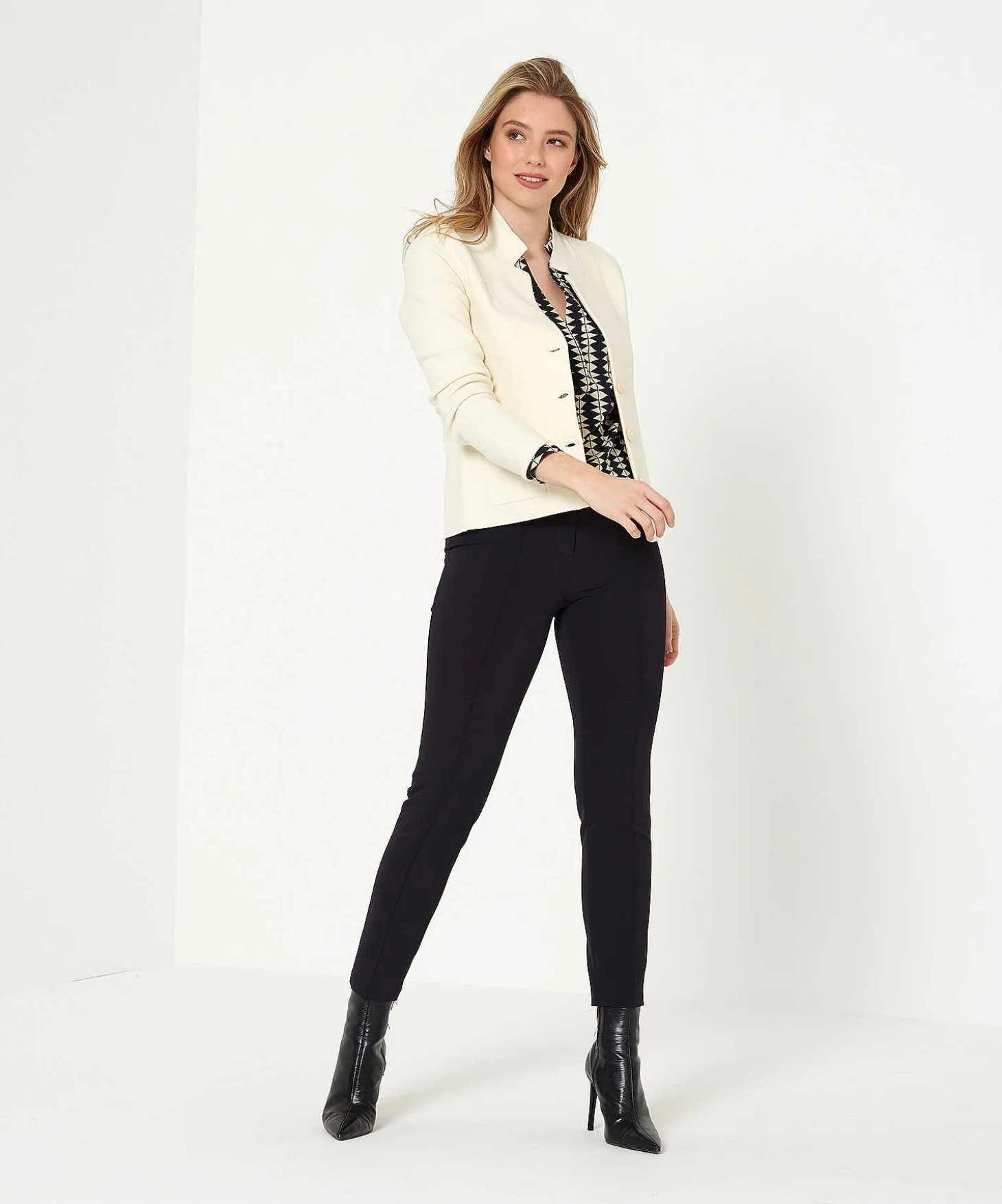Cambio Soft Techno Broek Met Deelnaad Ros
