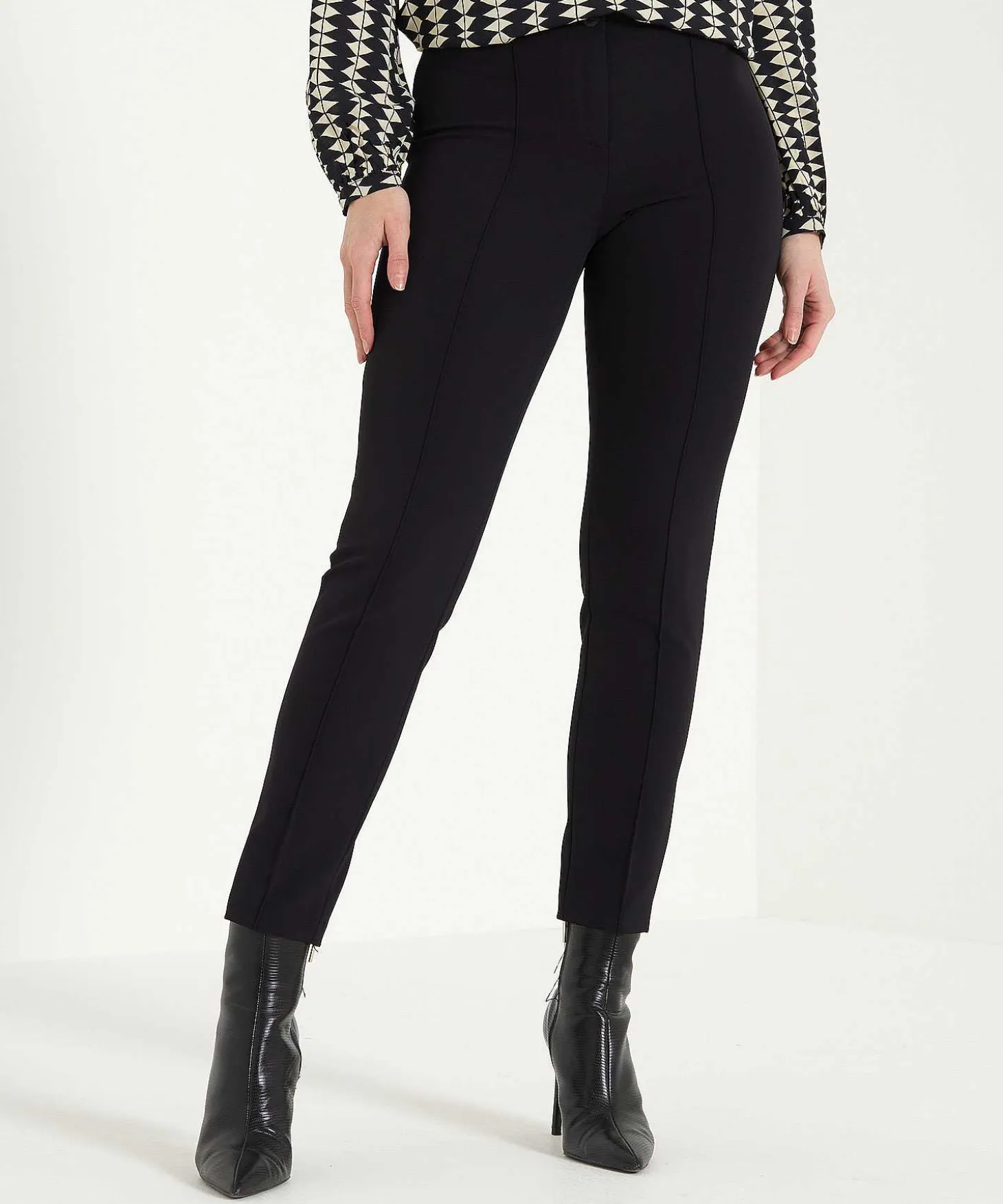 Cambio Soft Techno Broek Met Deelnaad Ros