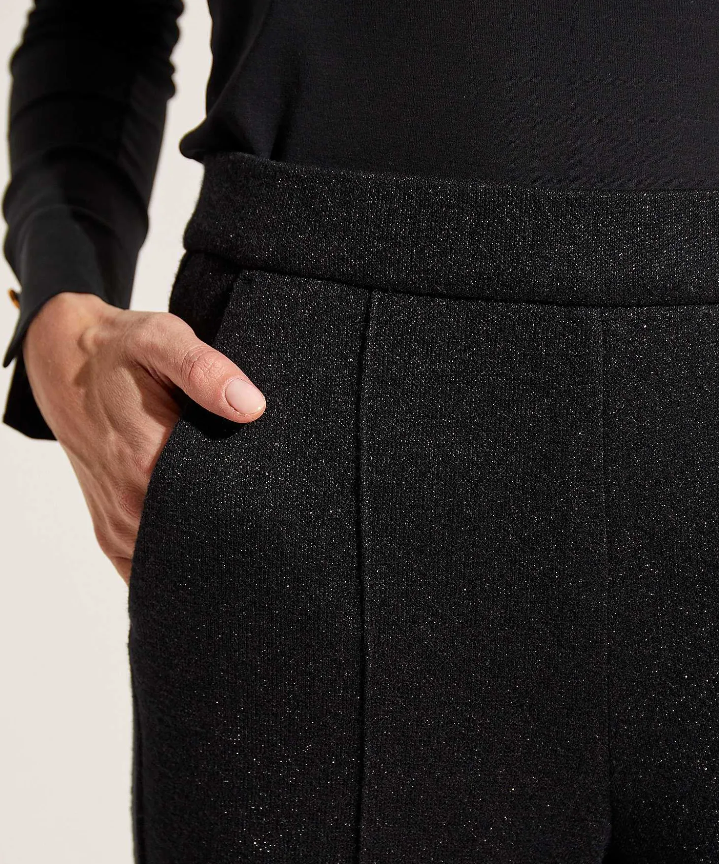 Cambio Wide Leg Broek Met Lurex Ava