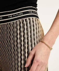 Cambio Wide Leg Broek Met Lurex Allison