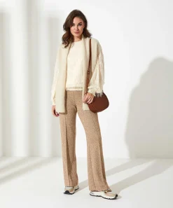 Cambio Wide Leg Broek Met Lurex Ava