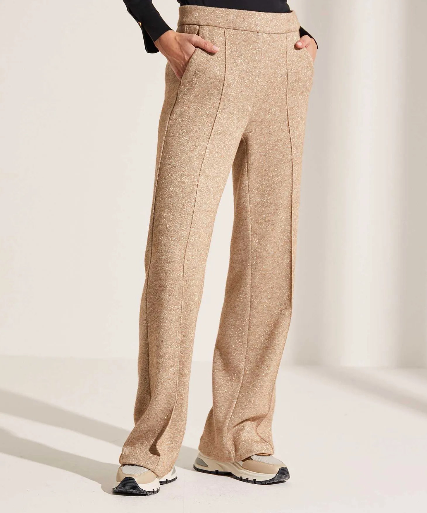 Cambio Wide Leg Broek Met Lurex Ava
