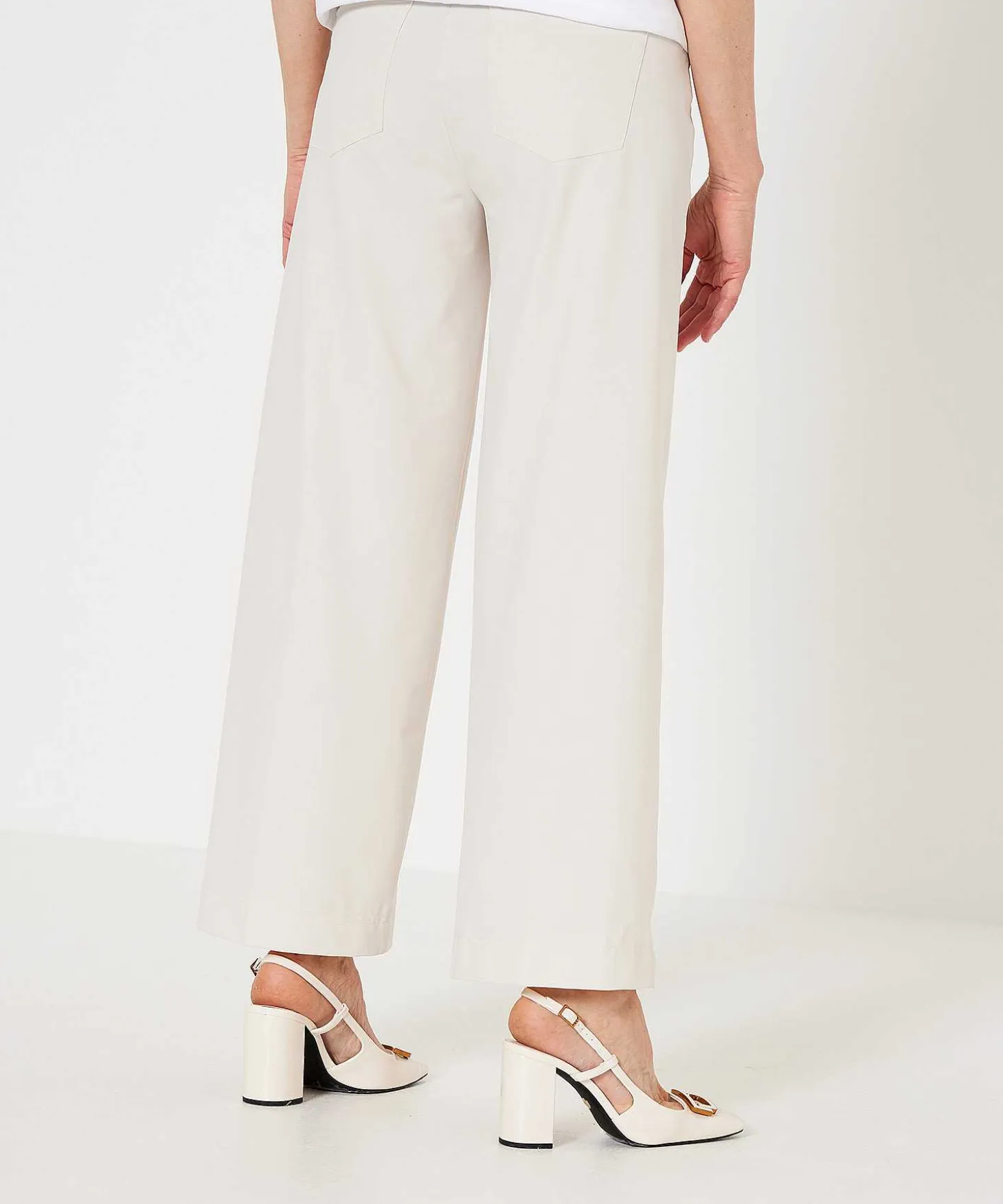 Cambio Wide Leg Broek Travelstof Amber