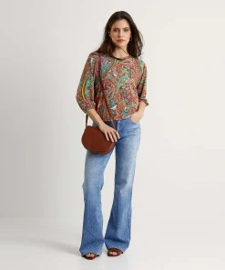 Cambio Wide Leg Jeans Paisleyprint Fabienne