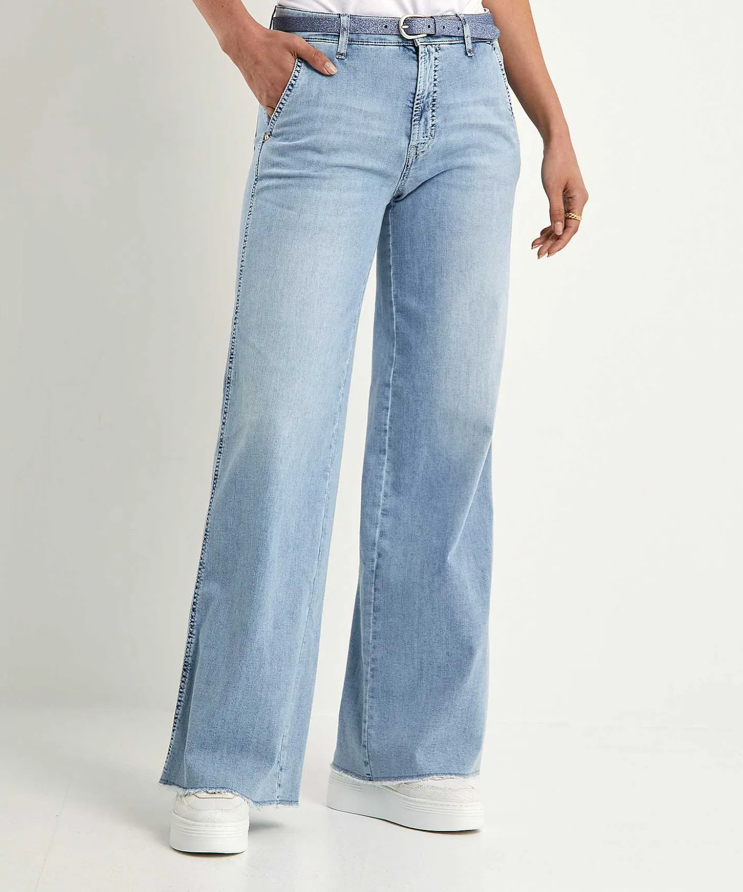 Cambio Wide Leg Jeans Superstretch Alek