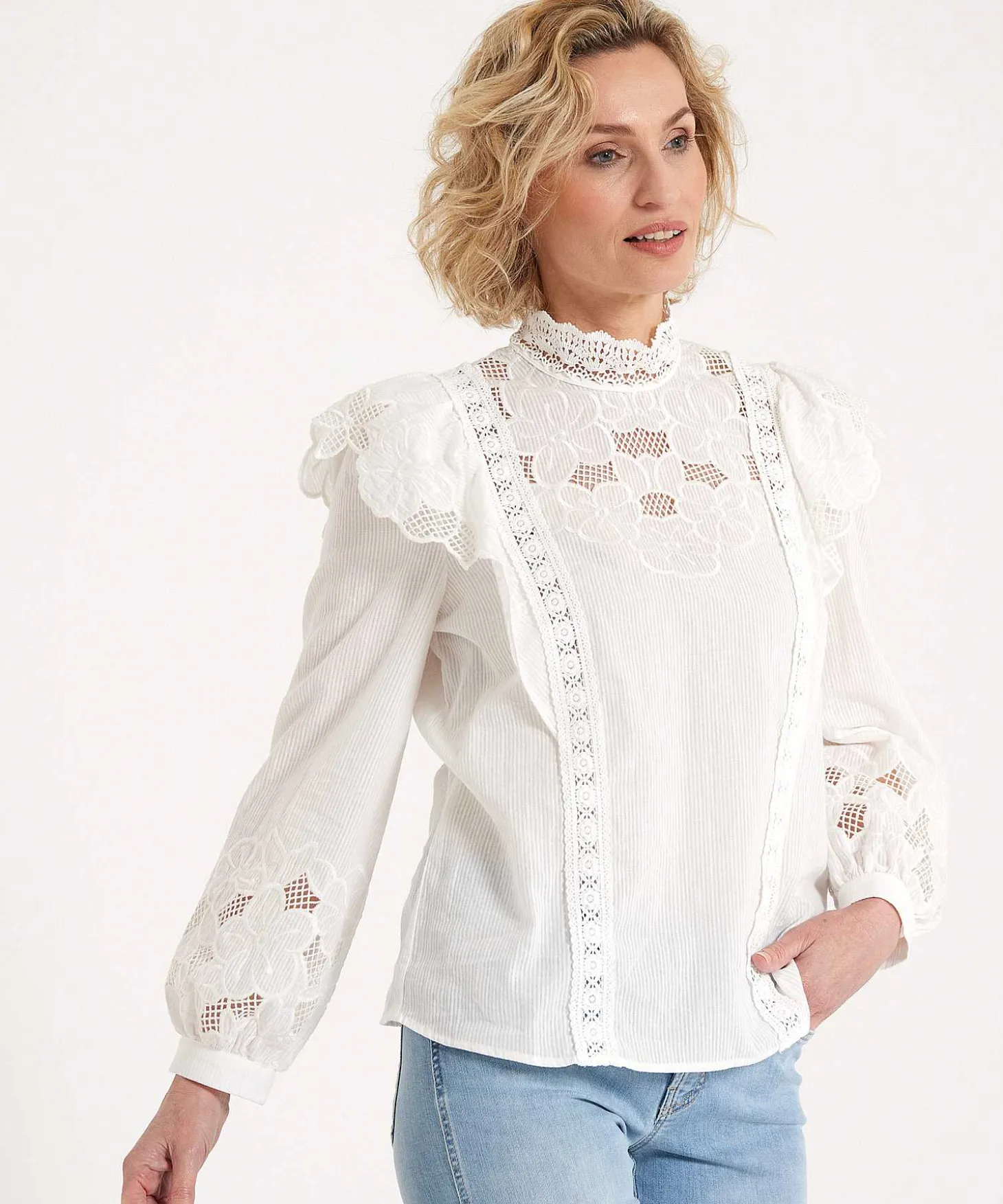 Caroline Biss Blouse Broderie
