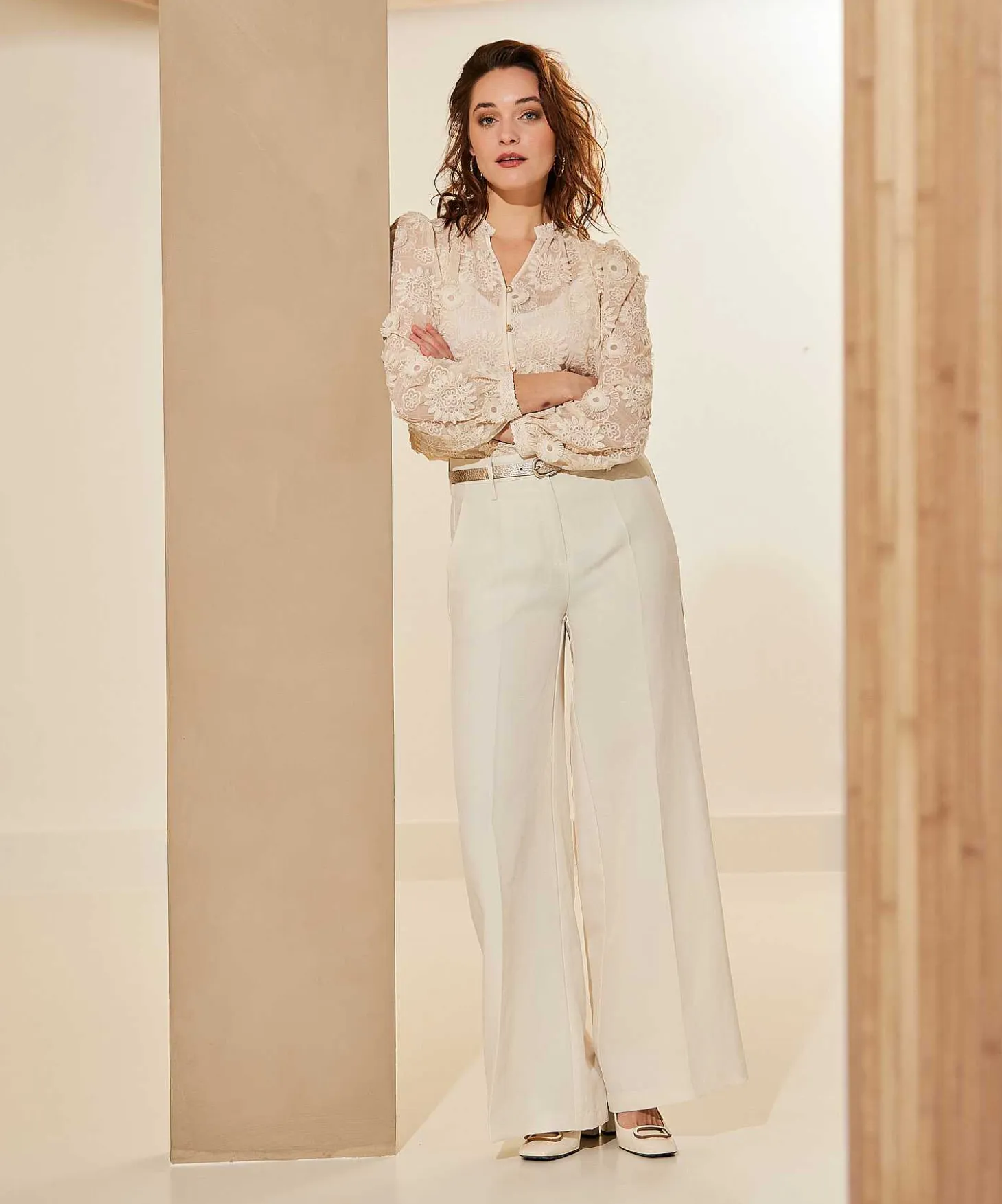 Caroline Biss Blouse Van Kantstof