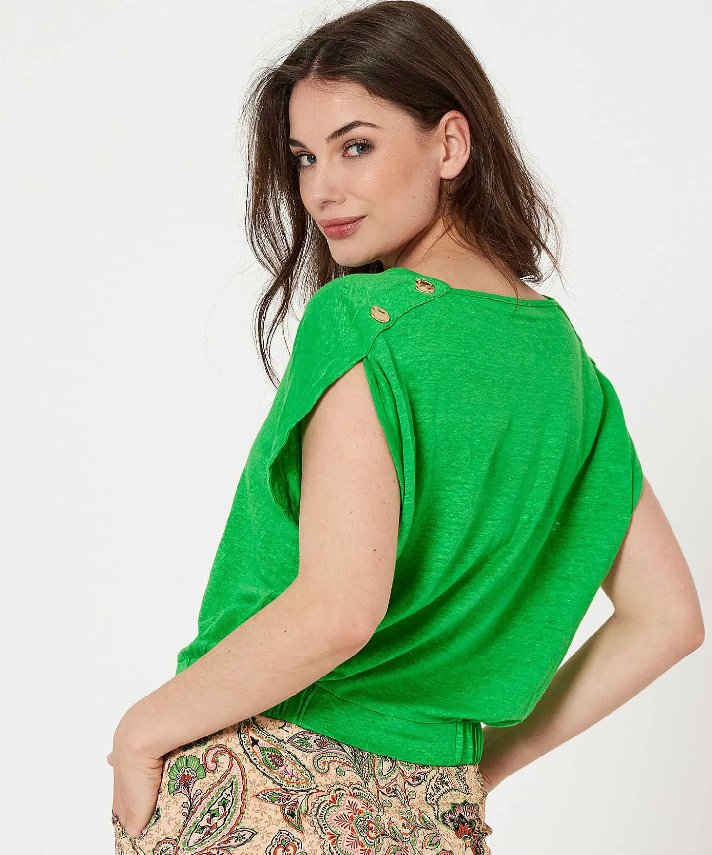 Caroline Biss Linnen Shirt Knoopjes