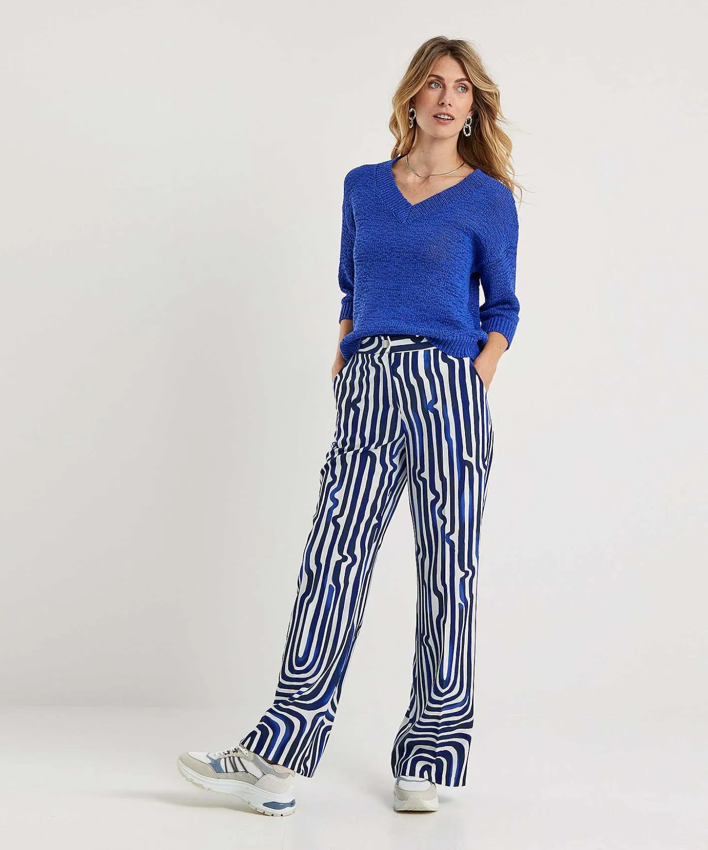 Caroline Biss Palazzo Broek Fancy Stripe