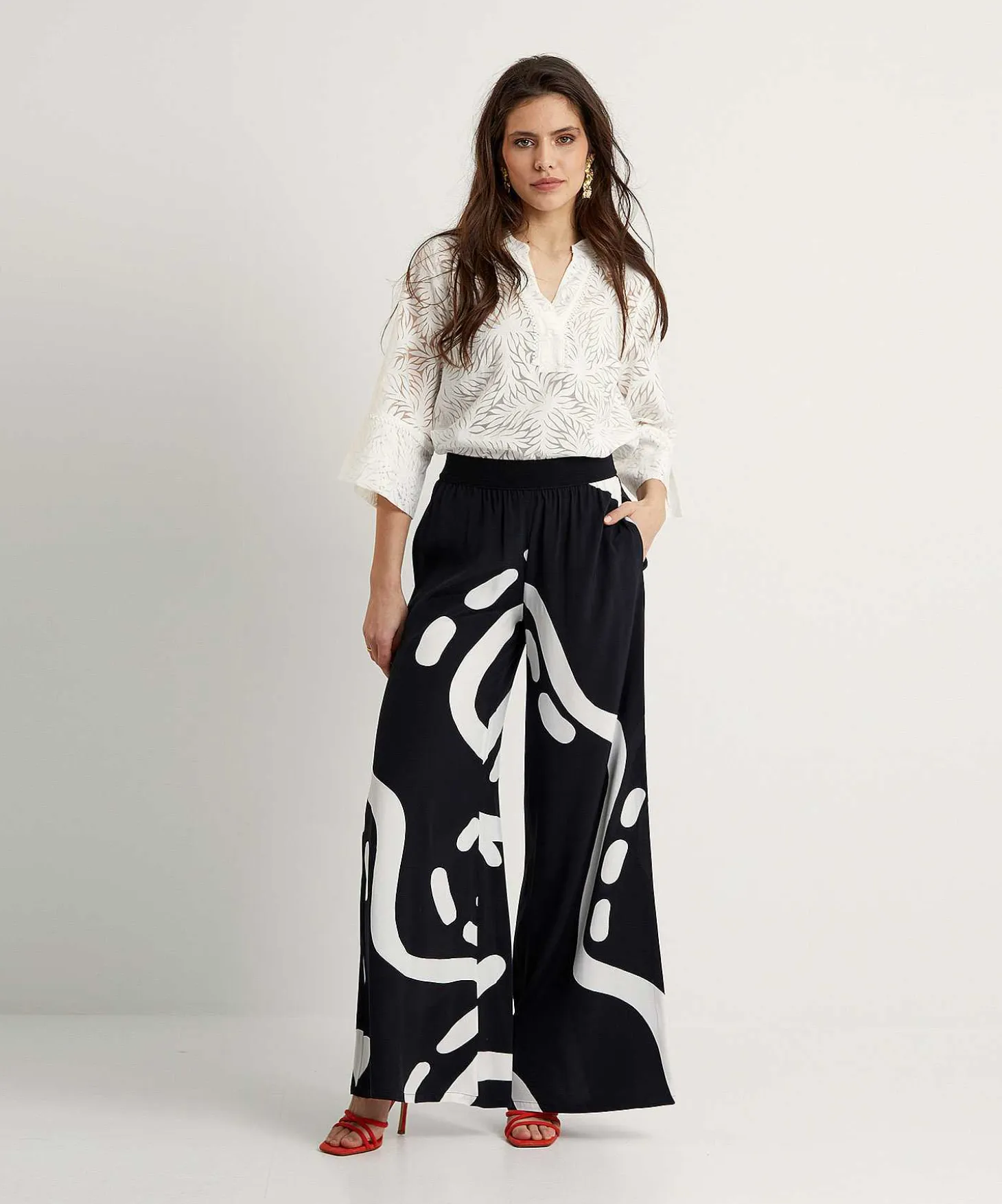 Caroline Biss Palazzo Broek Fancy Print