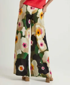 Caroline Biss Silky Palazzo Broek Fancy Flower