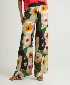 Caroline Biss Silky Palazzo Broek Fancy Flower