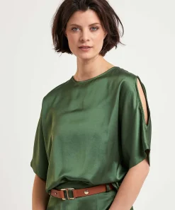 Caroline Biss Silky Top Open Schouder
