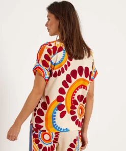 Caroline Biss Top Etnische Print