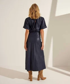 Caroline Biss Vegan Leather Jurk