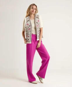 Caroline Biss Wide Leg Pantalon Crepe