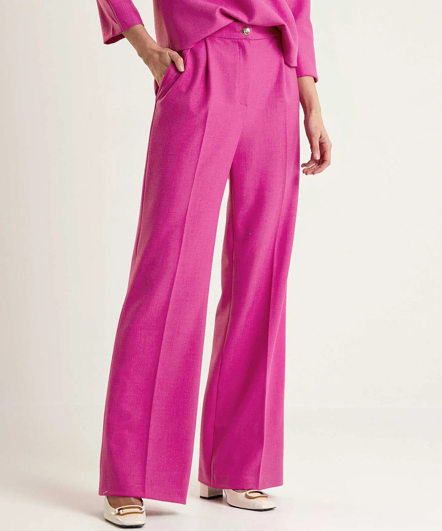 Caroline Biss Wide Leg Pantalon Crepe