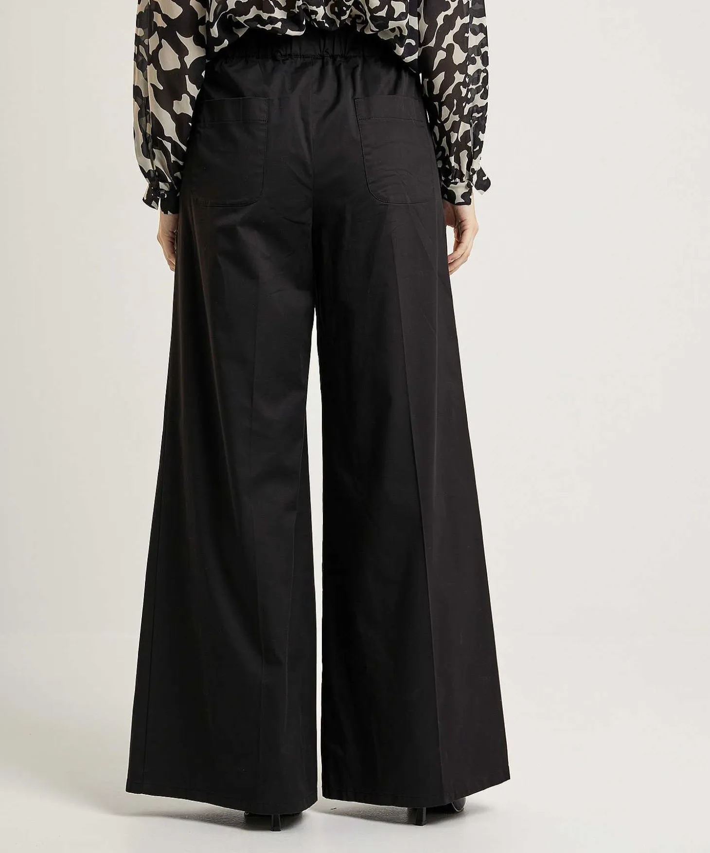 Caroline Biss Wide Leg Poplin Broek
