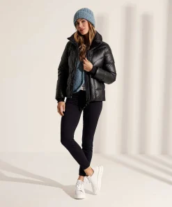 Creenstone Korte Donsjas Leather Look Coated