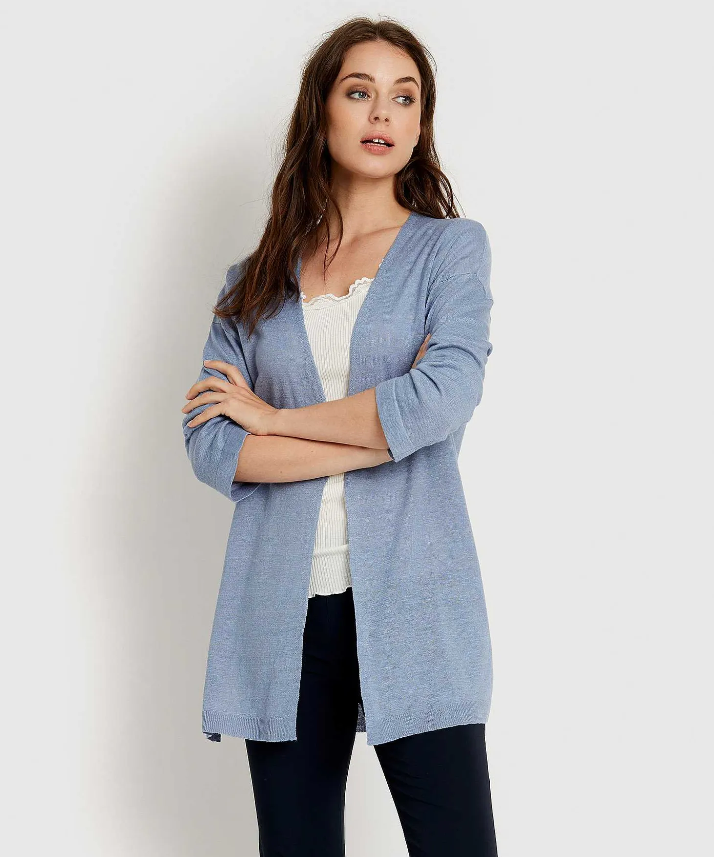 Emotions Linnen Vest Knoop