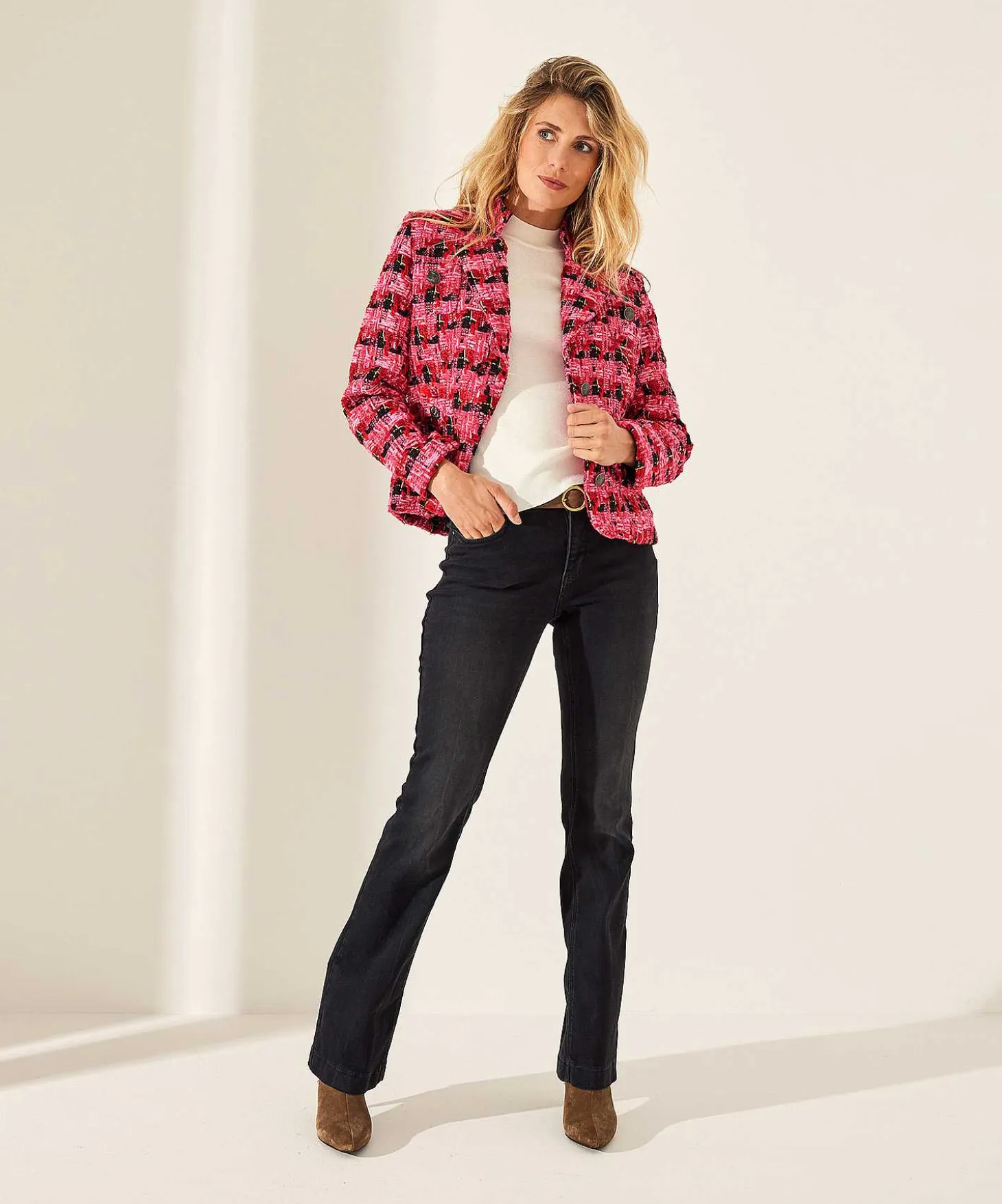 Emotions Top Met Col Crepe