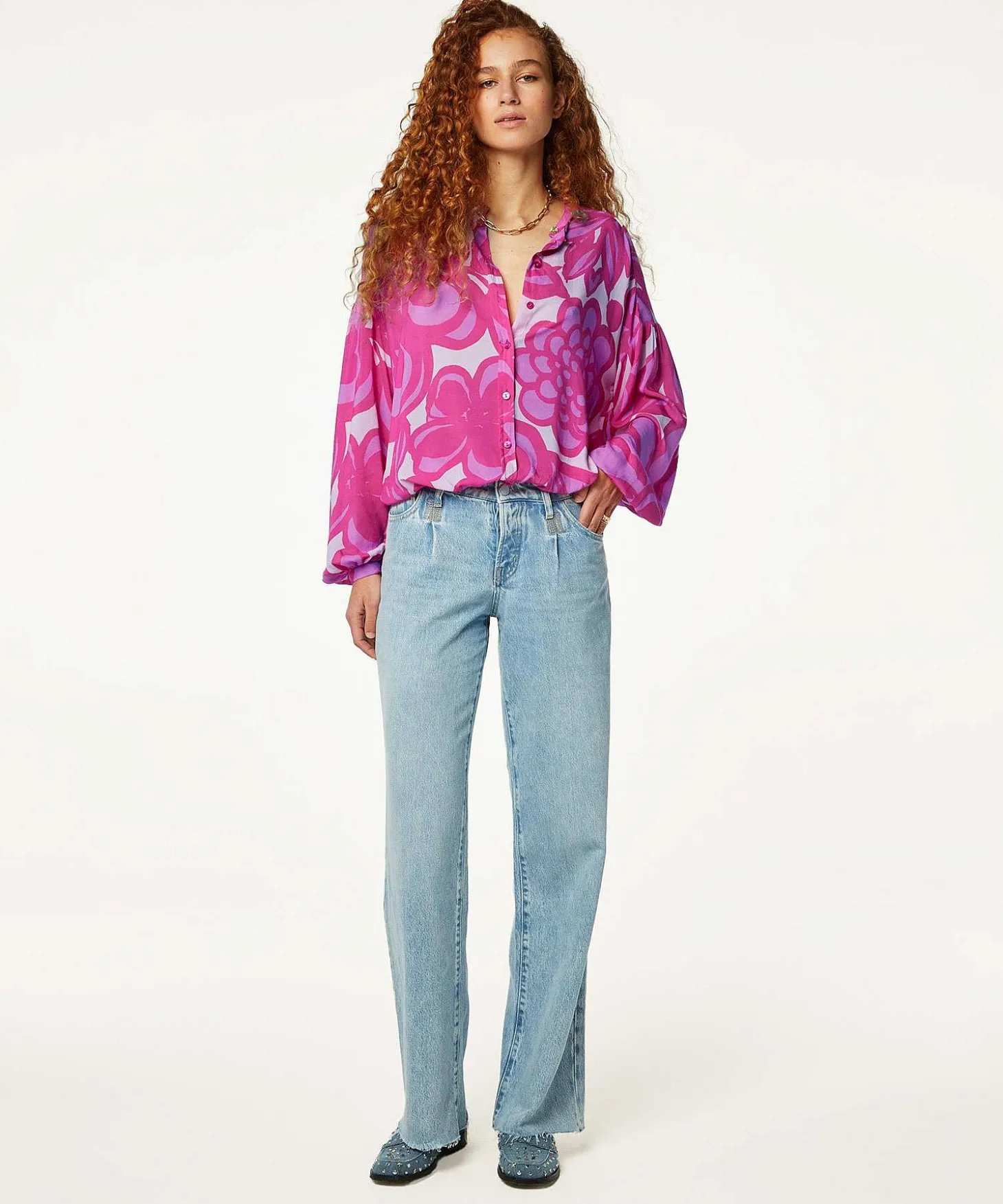 Fabienne Chapot Blouse Roze Print Lexi
