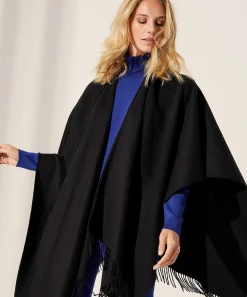 Fraas Wollen Cape Met Franjes