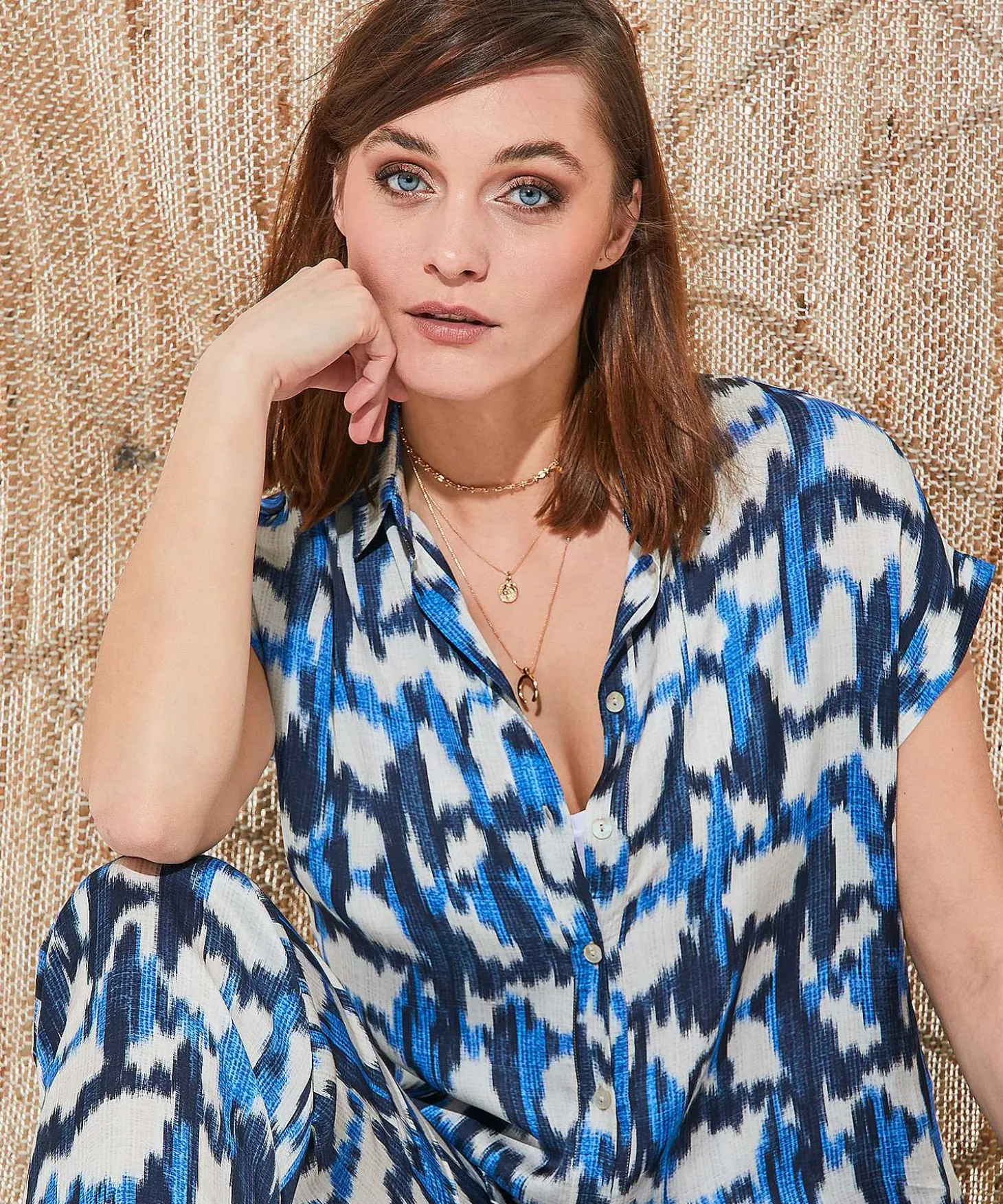 Giulia E Tu Blouse Faded Print